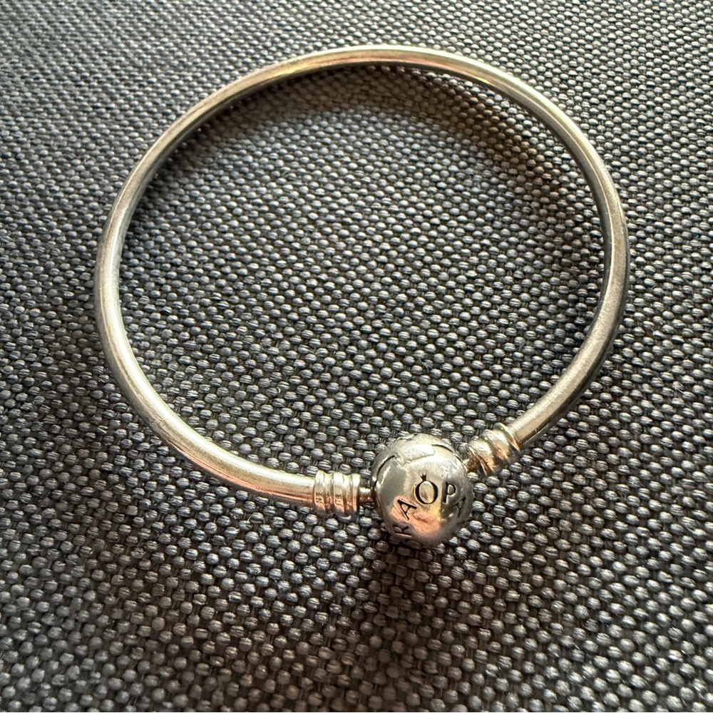 Pandora Moments Bangle Classic Silver Bracelet 7.5 Medium Wrist 925 silver